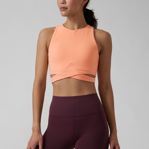 Athleta Conscious Crop Cut Out Bra Size Medium - Picture 1 of 7